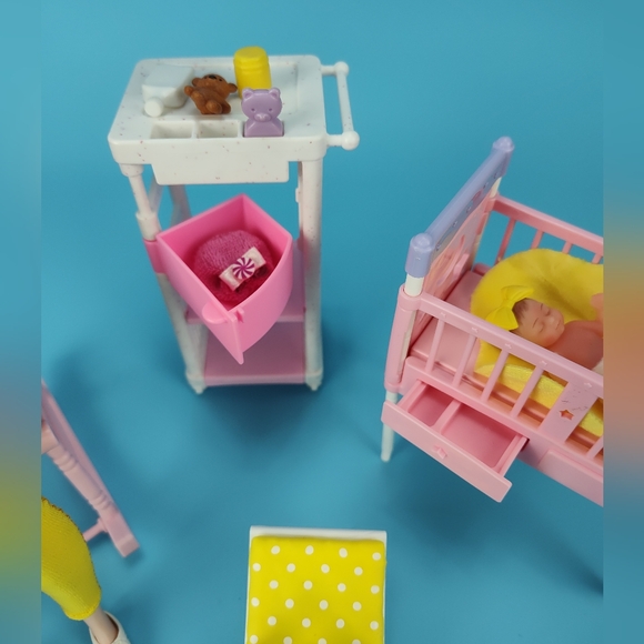Mattel Curvy Barbie Extra Doll Zuru My Mini Baby Girl + Nursery Accessories Lot - Picture 12 of 12